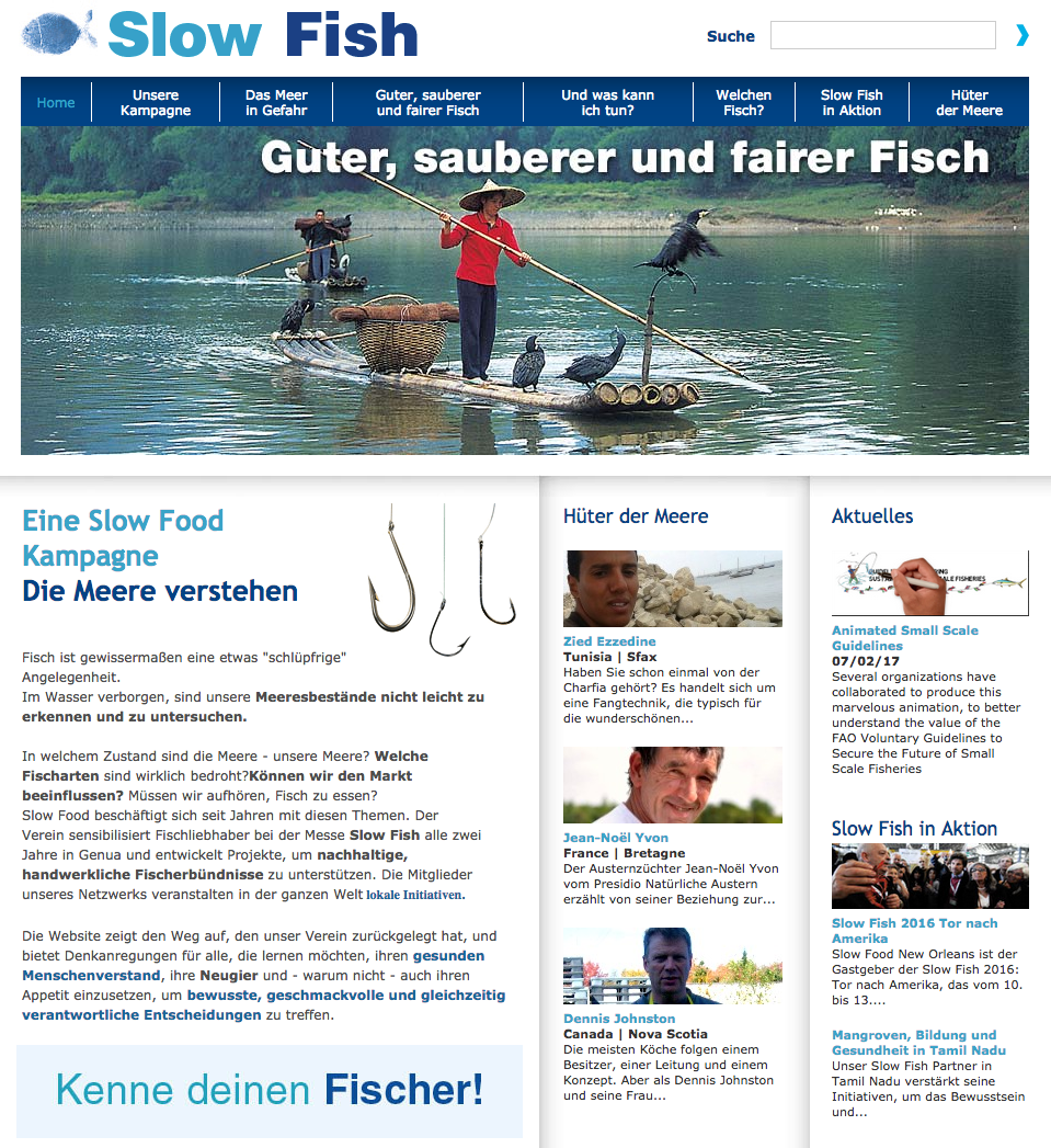 Slow Fish Webseite